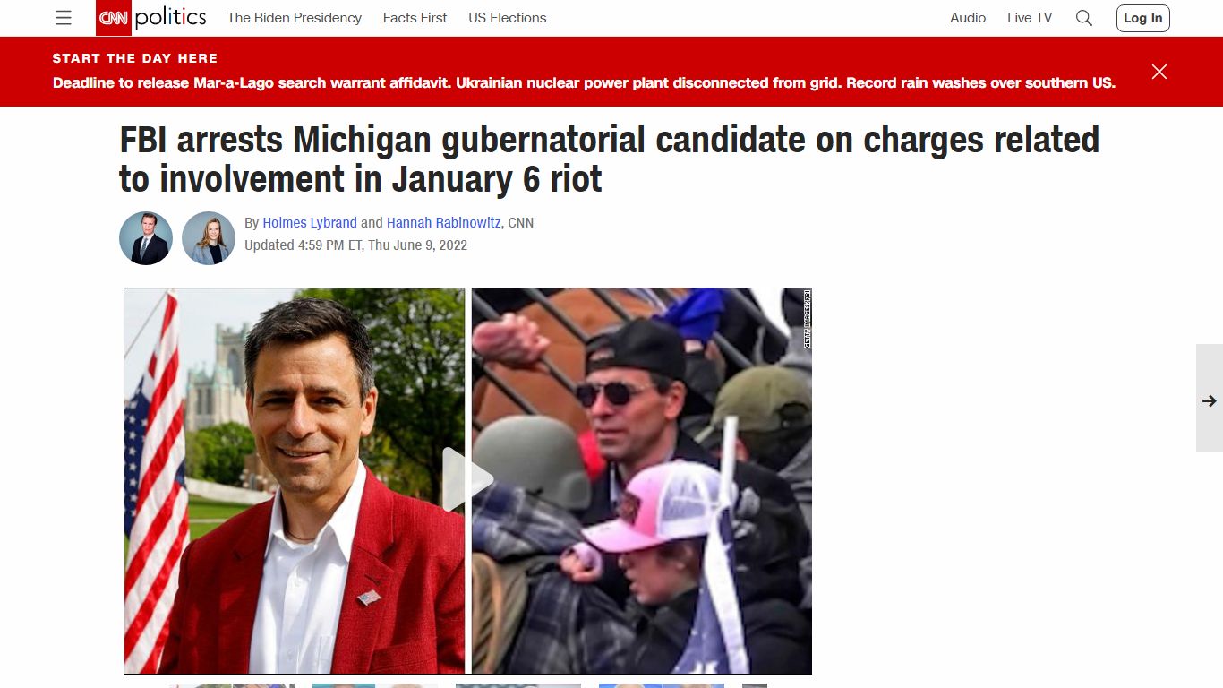 Ryan Kelley: FBI arrests Michigan Republican gubernatorial ... - CNN